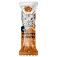 Лакомство для кошек – Kitty Joy Crunchy Biscuits Salmon flavor filling, 20 г