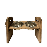 Подставка с мисками – Avesa Metal bowl set, 0,75 л, terra