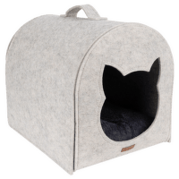 Mājiņa kaķiem – AmiPlay Hygge Cat, 33 x 42 x 36 cm, beige