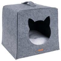 Mājiņa kaķiem – AmiPlay Hygge Cat, 38 x 38 x 36 cm, gray