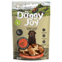 Gardums suņiem – Doggy Joy Rabbit Ears with Duck, 90 g