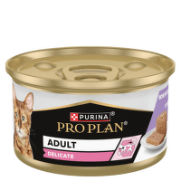 Konsērvi kaķiem – PRO PLAN Adult Delicate, ar tītara gaļu, 85 g