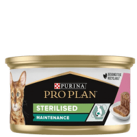 Консервы для кошек – PRO PLAN Adult Sterilised, с тунцом и лососем, 85 г