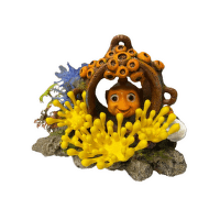 Декор для аквариума – Fish in Jar with plants, 155 мм