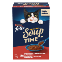Konservi kaķiem – FELIX Soup Original, gaļas izlase, 6x48 g
