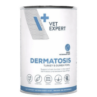 Ветеринарные консервы для собак – Vet Expert 4T VD DERMATOSIS индейка и цесарка 400 г