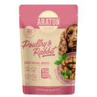 Консервы для собак – Araton Adult Dog All Breeds, Poultry and Rabbit, 500 г
