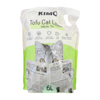 Tofu pakaiši kaķu tualetei – Kimo Tofu Litter with green tea extract, 2,5 kg (6 l)
