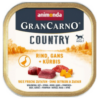Konservi suņiem – GranCarno Country Beef, Goose + Pumpkin, 150 g