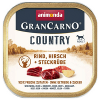 Konservi suņiem – GranCarno Country Beef, Venison + Swede, 150 g