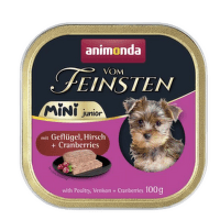 Konservi kucēniem – Vom Feinsten Mini Junior Poultry, Venison and Cranberries, 100 g