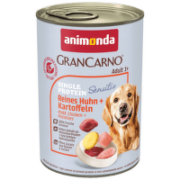Консервы для собак – GranCarno Adult Single Protein Sensitive Pure Chicken and Potatoes, 400 г