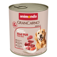 Консервы для собак – GranCarno Adult Single Protein Pure Beef, 800 г