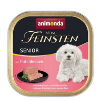 Konservi suņiem – Vom Feinsten Senior Turkey hearts, 150 g