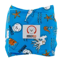 Atkārtoti lietojamas autiņbiksītes suņiem (tēviņiem) – MISOKO Reusable Diapers for Male Dogs, S, blue