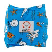 Atkārtoti lietojamas autiņbiksītes suņiem (tēviņiem) – MISOKO Reusable Diapers for Male Dogs, XXL, blue