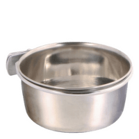 Миска для птиц – TRIXIE Stainless Steel Bowl with Holder, 300 мл, 9 см