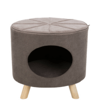 Mājiņa kaķiem – TRIXIE Marcy Cuddly Cave with Wooden Feet, 50 x 47 x 38 cm