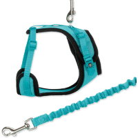 Krūšu siksna ar pavadu kaķiem – TRIXIE, Cat Y-harness mesh with elastic leash, 39–60 cm/10 mm, 1 m