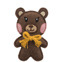 Rotaļlieta kaķiem – TRIXIE Jute/fabric Bear, catnip, 10 cm