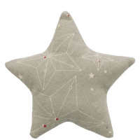 Rotaļlieta kaķiem – TRIXIE Xmas cushion star, cotton, catnip, beige, 10 cm