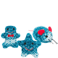 Ziemassvētku rotaļlieta kaķiem – Trixie, Xmas toy star/mouse/gingerbread man, 8–10 cm