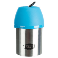 Питьевая бутылка с миской – TRIXIE Bottle with Bowl, Stainless Steel/Plastic, 300 мл