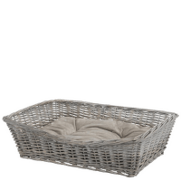 Лежанка для собак – TRIXIE BE NORDIC Basket with Cushion, Wicker, 60 x 43 см, Grey