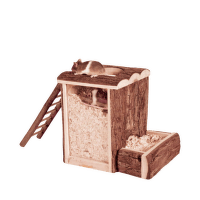 Rotaļu tornis grauzējiem – TRIXIE Natural Living play and burrow tower, 20 x 20 x 16 cm
