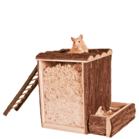 Rotaļu tornis grauzējiem – TRIXIE Natural Living play and burrow tower, 25 x 24 x 20 cm