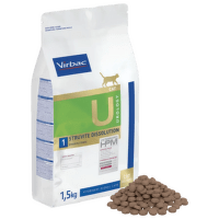 Veterinārā barība kaķiem – Virbac Cat Urology U1 struvite dissolution, 1,5 kg