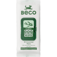 Beco Bamboo čistiace obrúsky pre psov, neparfumované, 80 ks