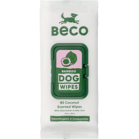 Beco Bamboo čistiace obrúsky pre psov, kokosová vôňa, 80 ks