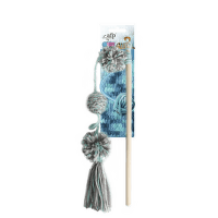 Игрушка для кошек – AFP Knotty Habit Yarn Wand Pom Pom