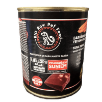 Konservi suņiem – Bio Raw Pet Food – Liellopa gaļa, burkāni un ķirbji 800 g