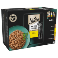 Konservi kaķiem – Sheba Select Slices Multipack, poultry, 12 x 85 g