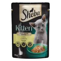 Konservi kaķēniem – Sheba Kitten Chicken in Gravy, 85 g