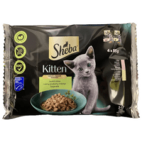 Konservi kaķēniem – Sheba Kitten Variety Pack, 4 x 85 g