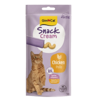 Лакомство для кошек – GimCat SNACK CREAM, Chicken, 6 x 15 г