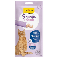 Gardums kaķiem – GimCat SNACK CREAM, Tuna, 6 x 15 g