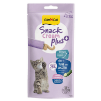 Gardums kaķēniem – GimCat SNACK CREAM + (JUNIOR), Tuna and Zucchini, 6 x 15 g