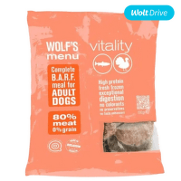Замороженный корм для собак – Wolf's Menu Vitality, Turkey and Salmon, 800 г