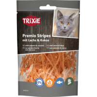 Gardums kaķiem – Premio Stripes with Salmon and Coconut, 50 g