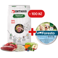 Ontario Cat Sensitive/Derma 6,5 kg + obojek Foresto pro kočky se slevou 100 Kč