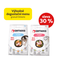 Výhodné degustační menu granulí Ontario Kitten pro koťata se slevou 30 %