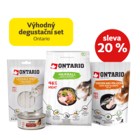 Výhodný degustační set Ontario Hairball pro kočky se slevou 20 %