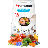 Корм для кошек – Ontario Cat Hair and Skin, 2 кг
