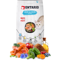 Корм для кошек – Ontario Cat Hair and Skin, 6,5 kg