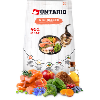 Корм для кошек – Ontario Cat Sterilised Salmon, 2 kg