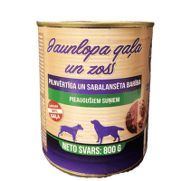 Консервы для собак – Bio Raw Pet Food - Мясо молодой говядины и гуся 800 г